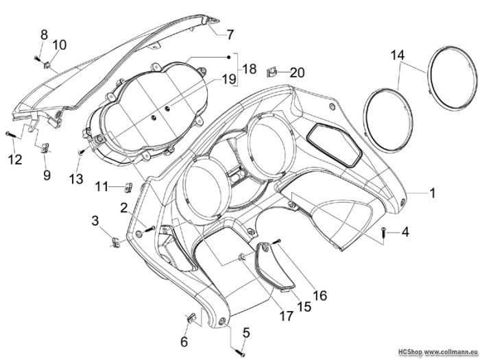 Piaggio Cockpitinstrumente - Cruscotto MP3 125 ie
