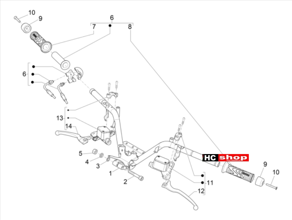 PIAGGIO MP3 300 HPE - 300 HPE SPORT Lenkung Hauptbremszylinder
