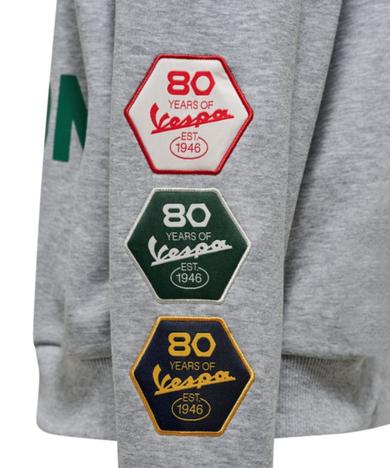 Vespa Hoodie grau, Jubiläum Vespa 80th
