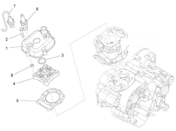 Aprilia RS4 50 SBK Kopfdeckel