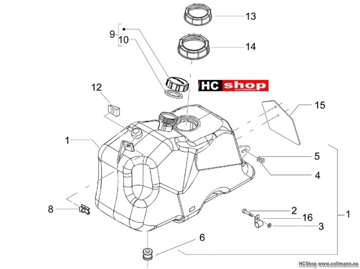 Piaggio Benzintank X9 500