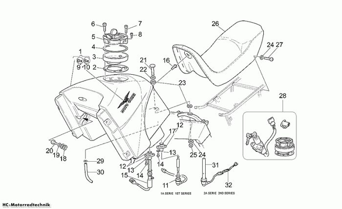 Moto Guzzi Kraftstofftank Quota ES 1100