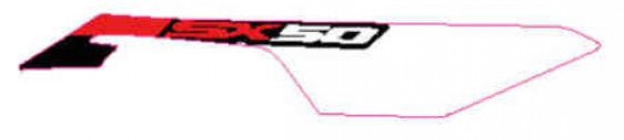 25 - Aufkleber Seitenteil hinten rechts "SX 50" Red Boost [RB]