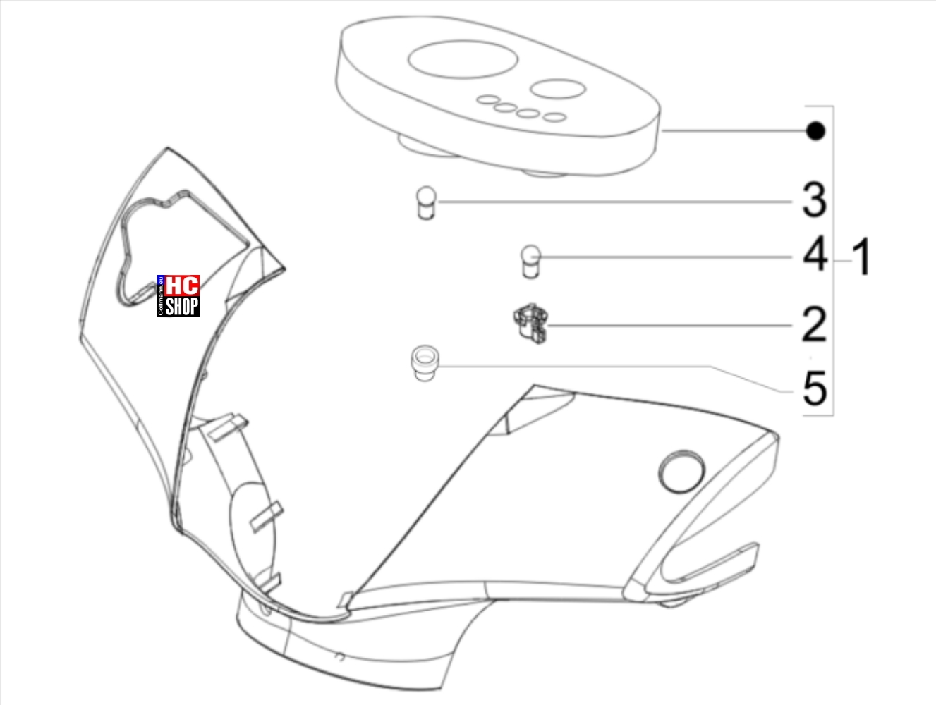 Piaggio ZIP 50 4T E5 Lenkung Cockpitinstrumente - Cruscotto
