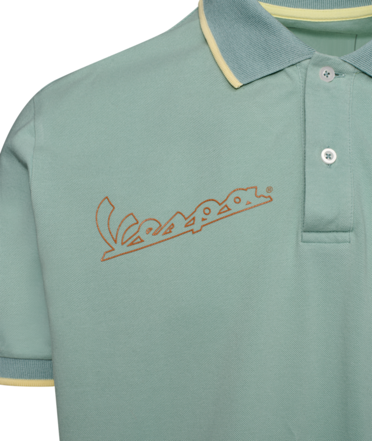 Vespa Polo-Shirt aus Baumwolle in Türkis