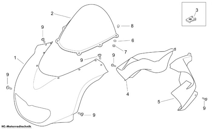 Aprilia Frontaufbau I Tuono 125