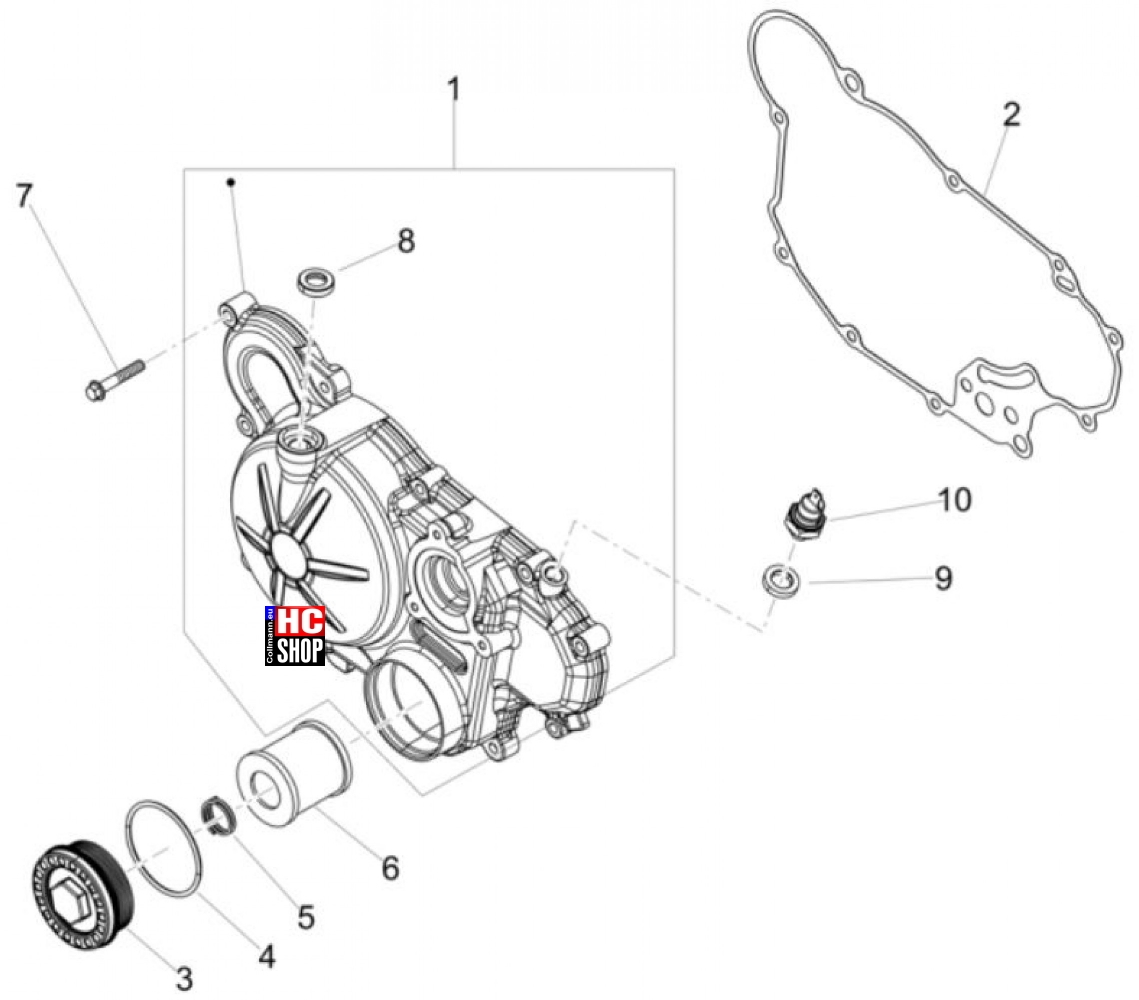 Aprilia RX 125 E5 - Motor - Kupplungsdeckel