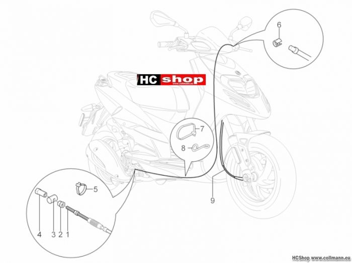 Piaggio Bowdenzügen TPH 125