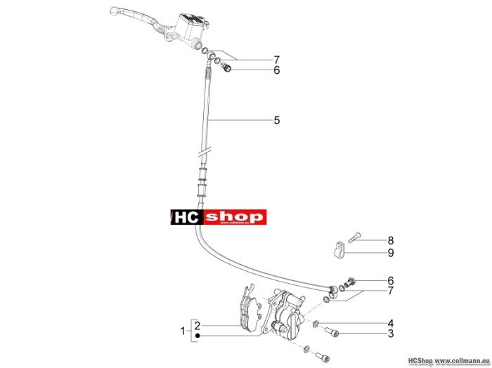 Piaggio Bremschlauchen - Bremszangen TPH 125