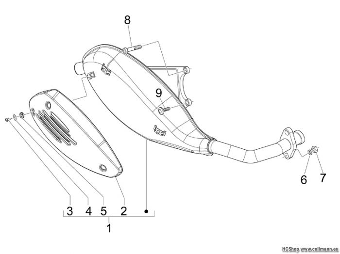 Vespa Auspufftopf S 50 4T-4V