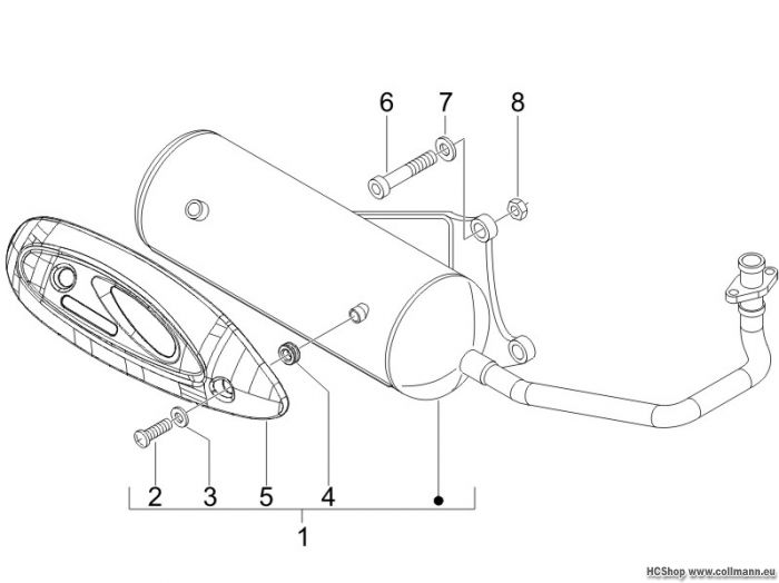 Piaggio Auspufftopf Fly 50 4T