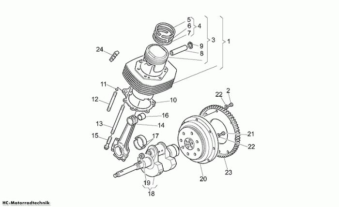 Moto Guzzi Kurbelwelle California EV/EV Touring/80 1100
