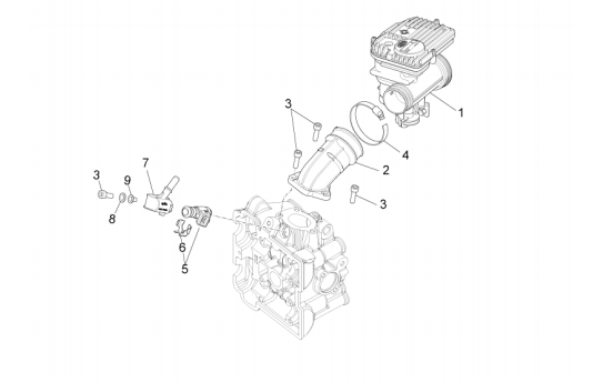 Aprilia Motor Klappenkörper RS 125 ABS