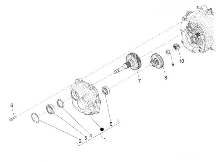 Piaggio Einheit Getriebe Beverly 350