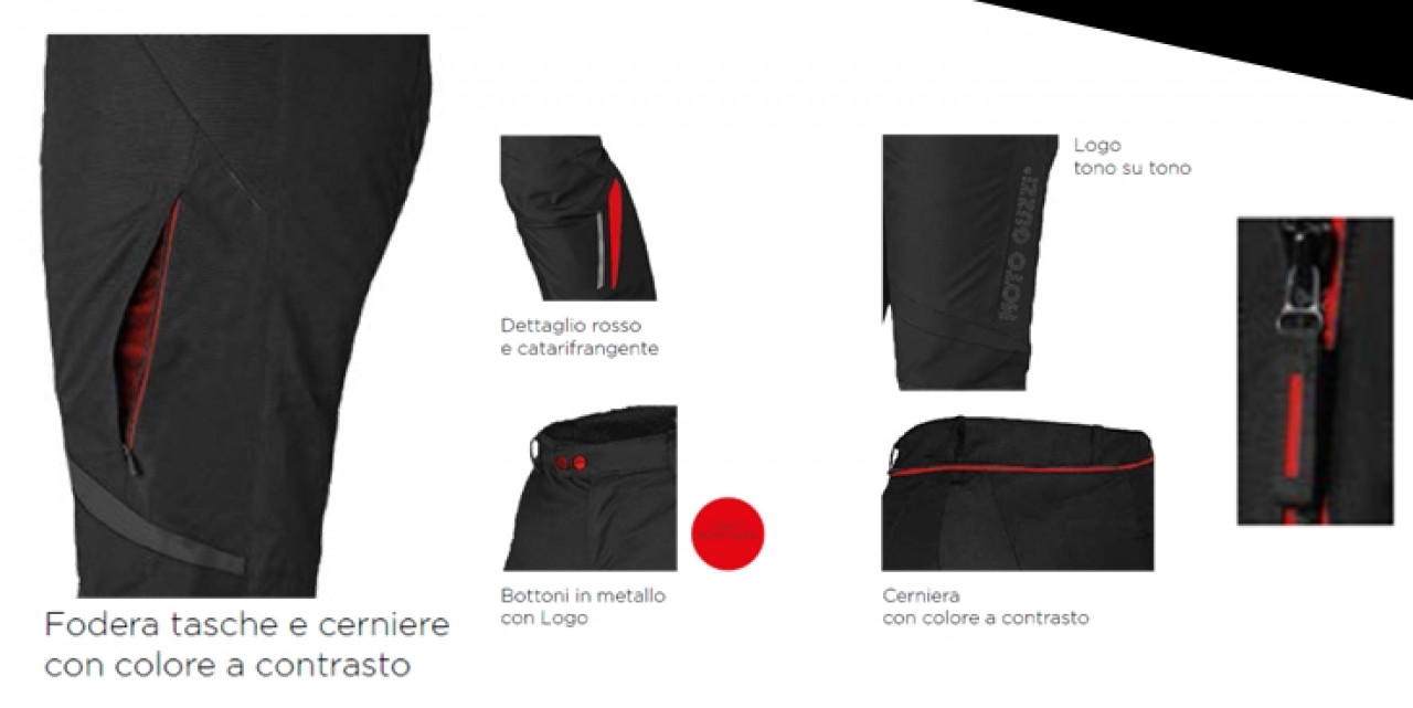 Moto Guzzi Adventure Touring Motorradhose schwarz