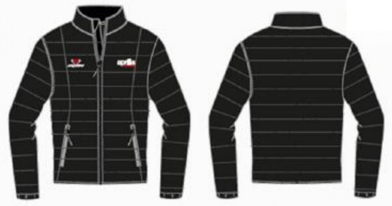 146 - Aprilia Jacke gesteppt, Herren, Größe: XXL, schwarz, Textil, Travel Line