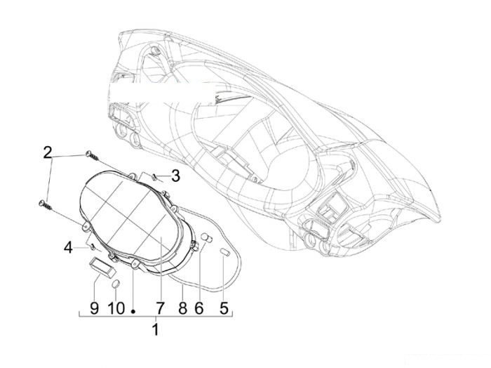 Piaggio Cockpitinstrumente - Cruscotto X7 125