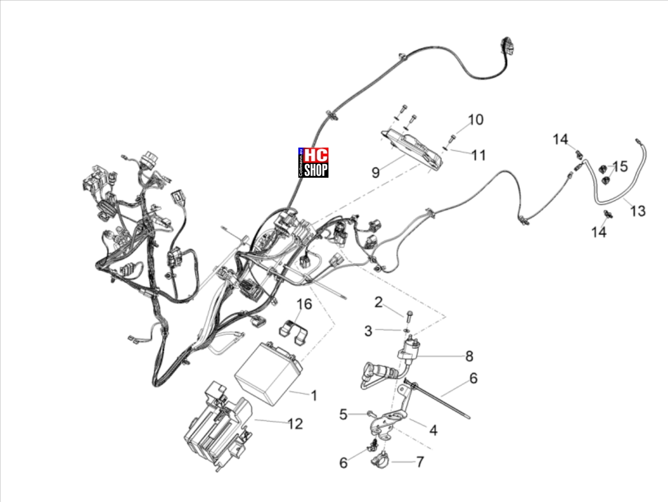 Aprilia SR GT 125 Hintere Elektrische Anlage