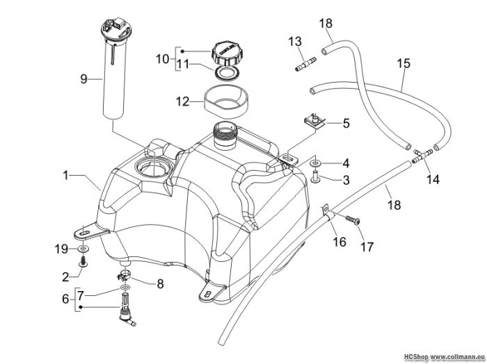 Piaggio Benzintank Carnaby 125