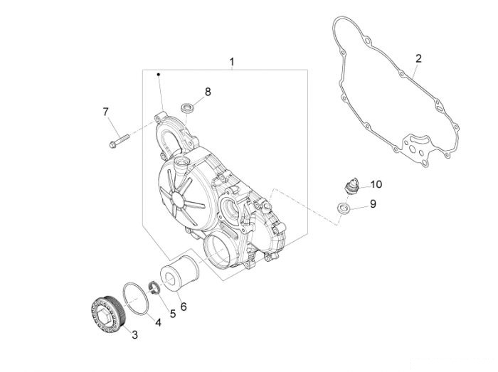 Aprilia Kupplungsdeckel RS4 125 4T