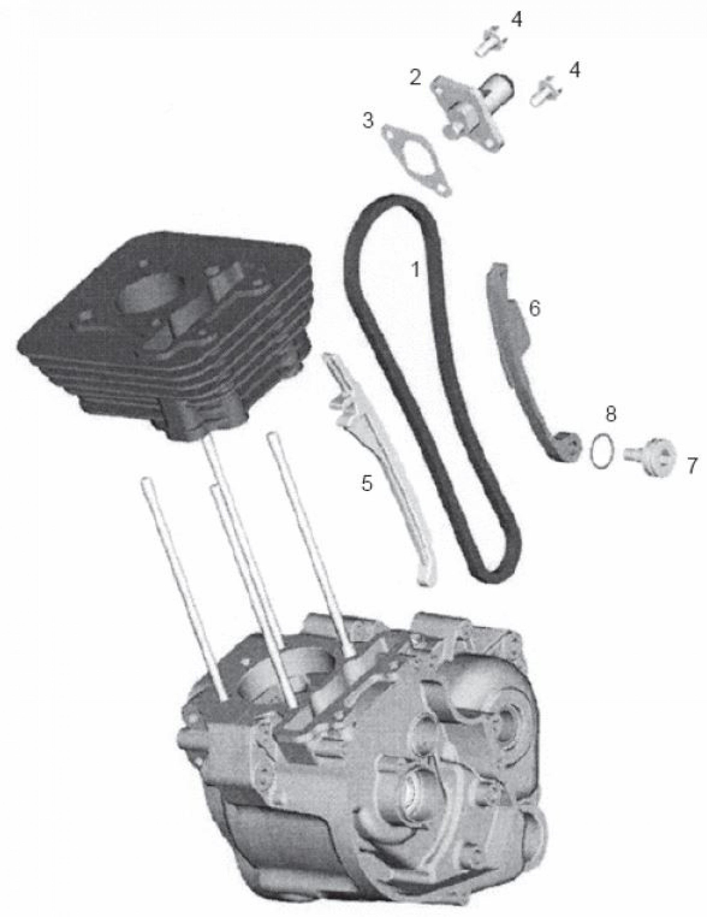 Explosionszeichnung Derbi Minimoto 50 Kettenspanner