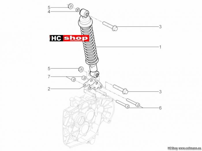 Aprilia Motard 125 Hintere Radaufhängung - Stoßdämpfer