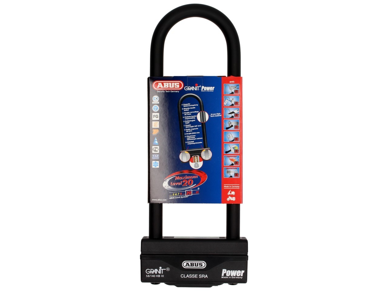 ABUS Bügelschloss Granit Power 58, 310x83 mm, schwarz