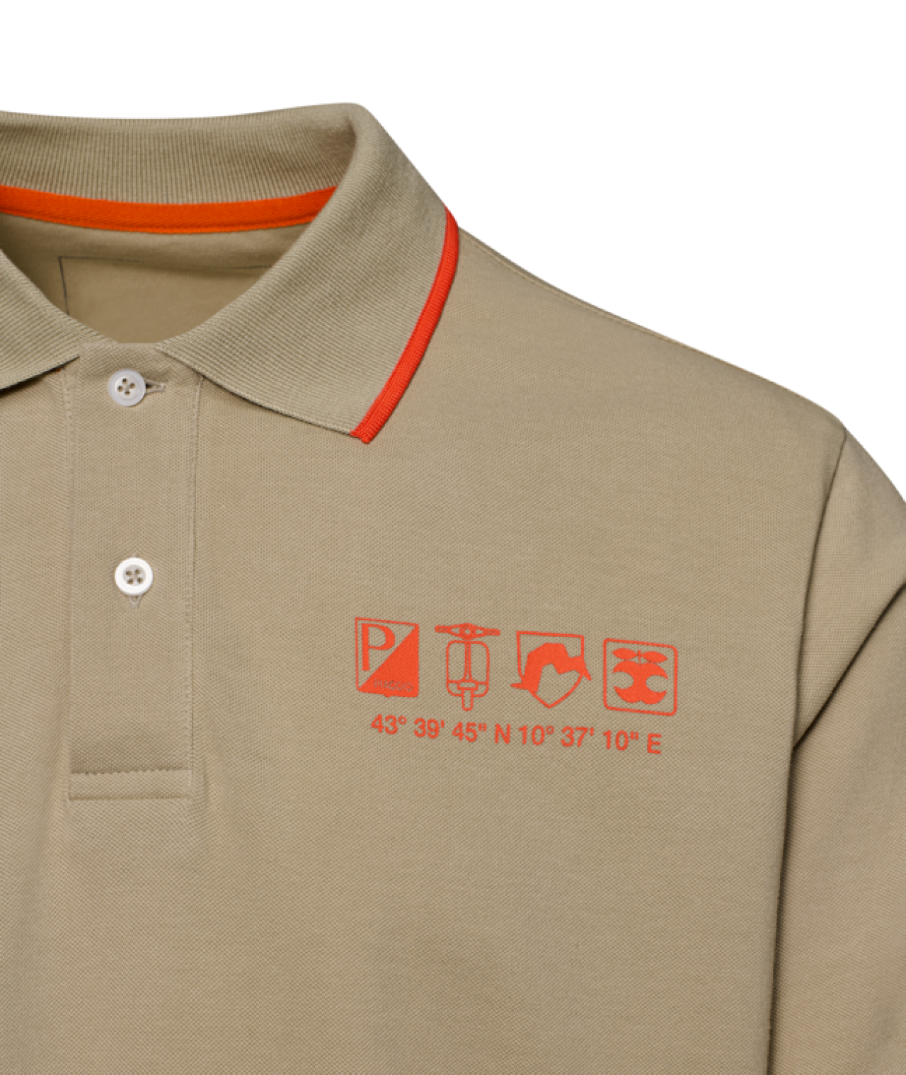 Vespa Polo Shirt aus Baumwolle beige, Vespa DEC