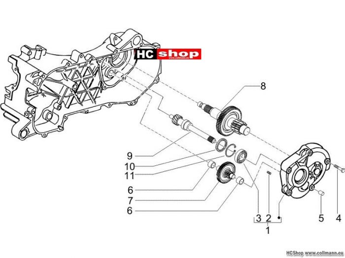 Piaggio Einheit Getriebe NRG 50 DT