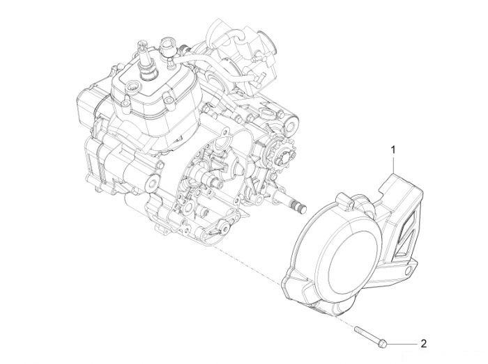 Aprilia RS4 50 2T - Motor Zünderdeckel