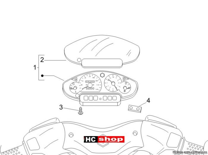Piaggio Cockpitinstrumente - Cruscotto X8 250