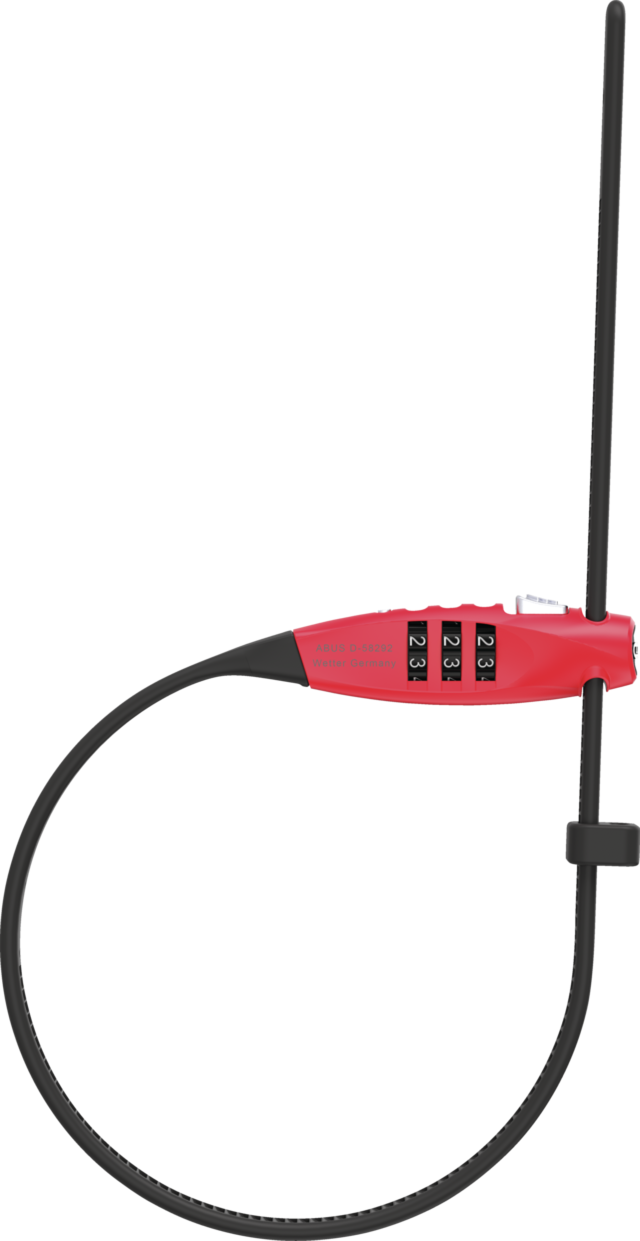 ABUS Spezialschloss CombiFlex Travel Guard Kabelschloss 45 cm – rot