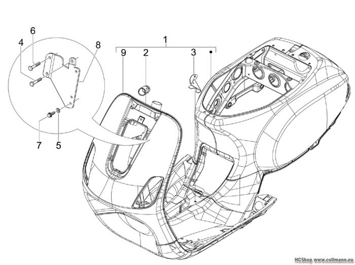 Vespa Fahrgestell/Karosserie S 50 4T-4V