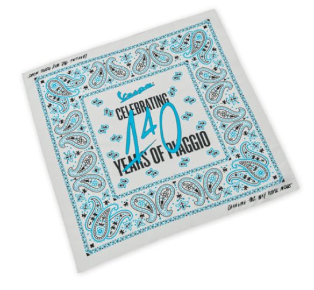Vespa Bandana Baumwolle/Seide 140 Jahre Piaggio weiß