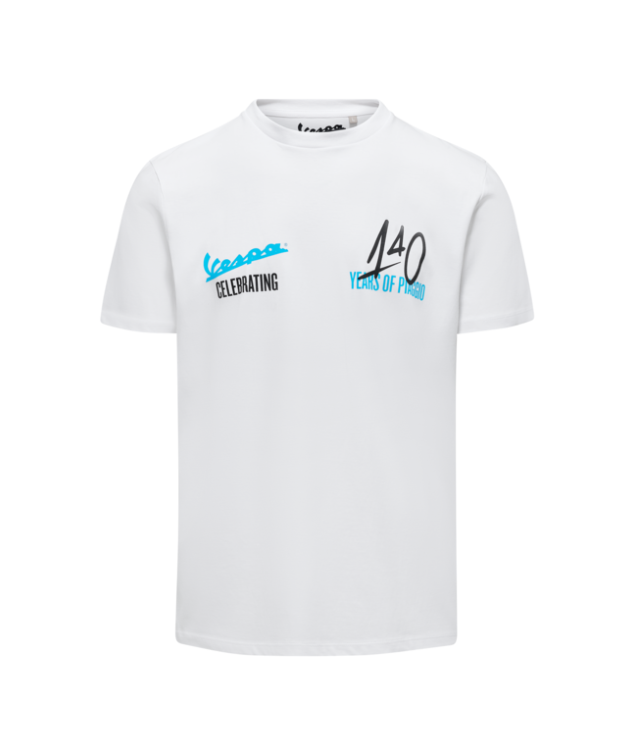 Vespa T-Shirt aus Baumwolle weiß, 140 Jahre Piaggio