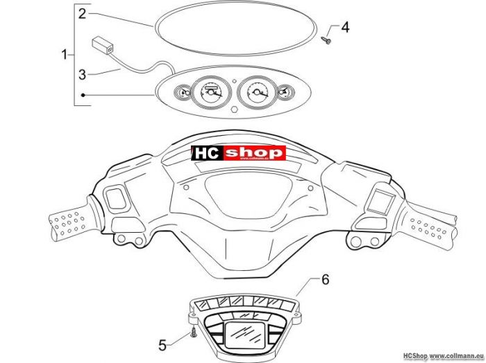 Piaggio Cockpitinstrumente - Cruscotto X9 250