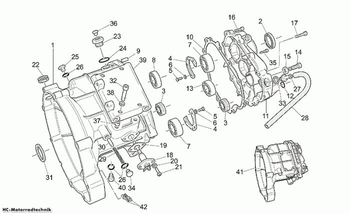 Moto Guzzi Getriebegehäuse Quota ES 1100