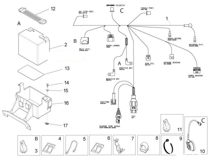Aprilia RS4 125 SBK Hint.Elektrische Anlage
