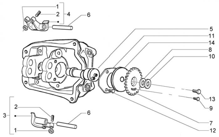Piaggio Einheit Kipphebelhälter X9 125 Evolution