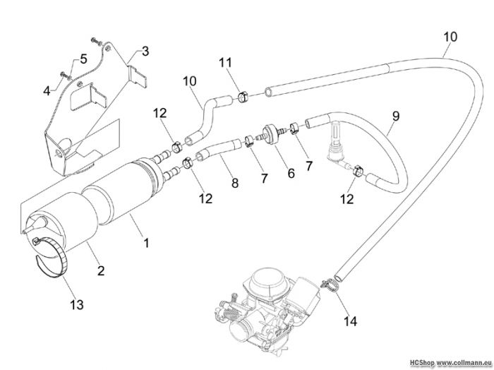 Vespa Benzin-Einspritzanlage S 125 4T