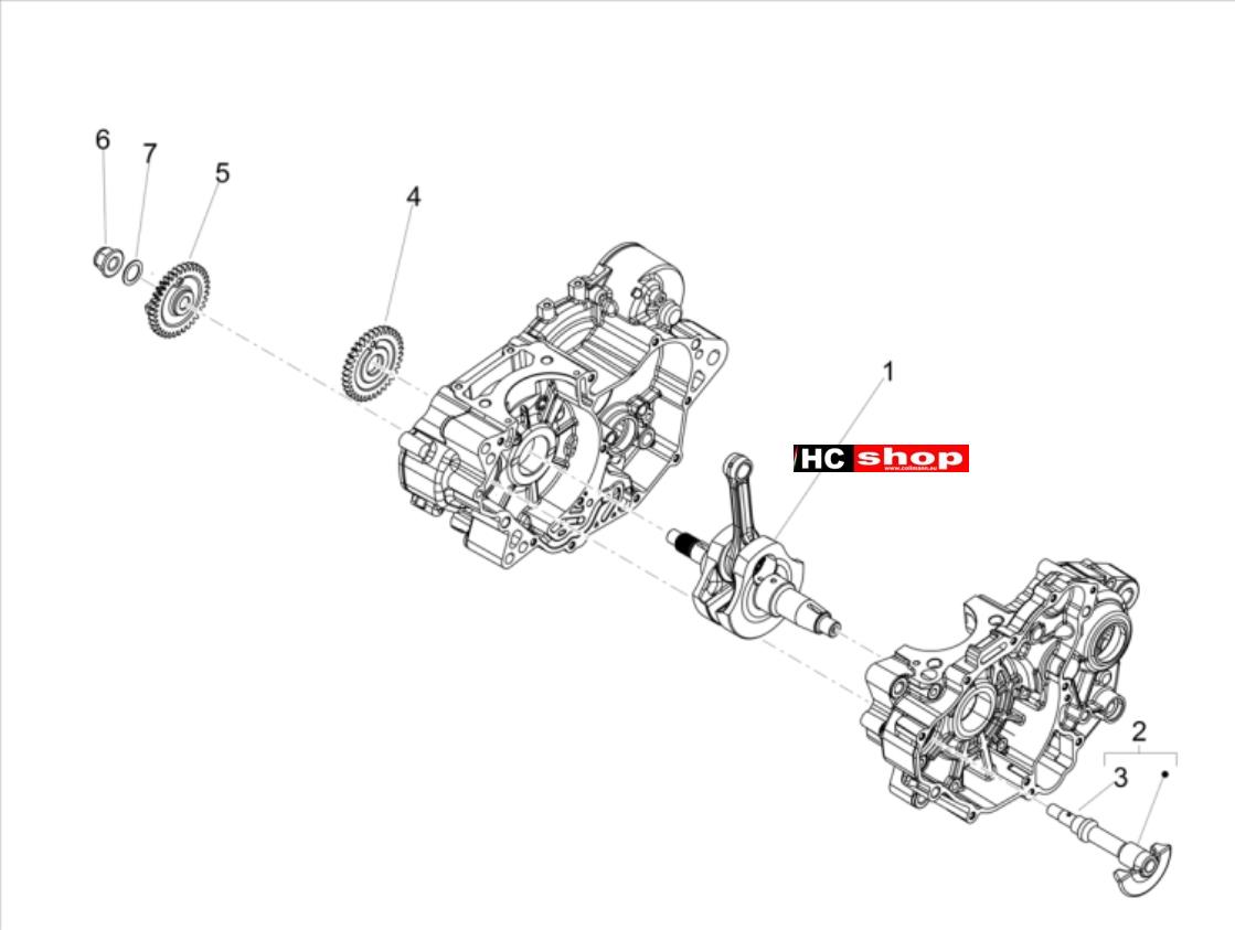 Aprilia SX 125 ABS - Motor - Kurbelwelle