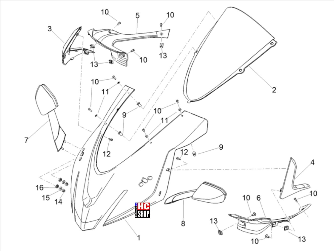 Aprilia RSV4 1100 Factory E5 - Aufbau - Verkleidung