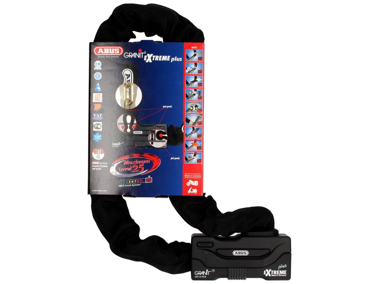 ABUS Granit Extreme Plus 59 Kettenschloss 12 mm, 1,10 m