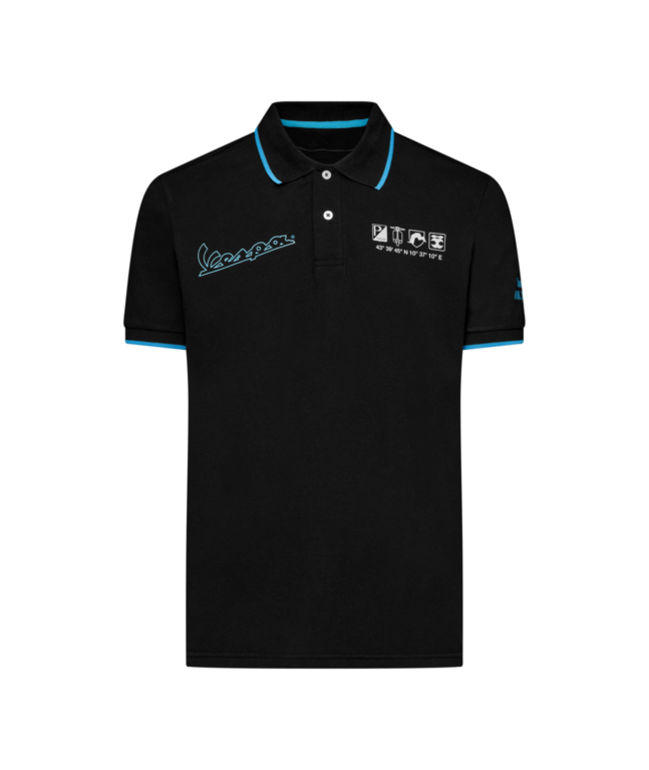 Vespa Polo Shirt aus Baumwolle schwarz, Vespa DEC