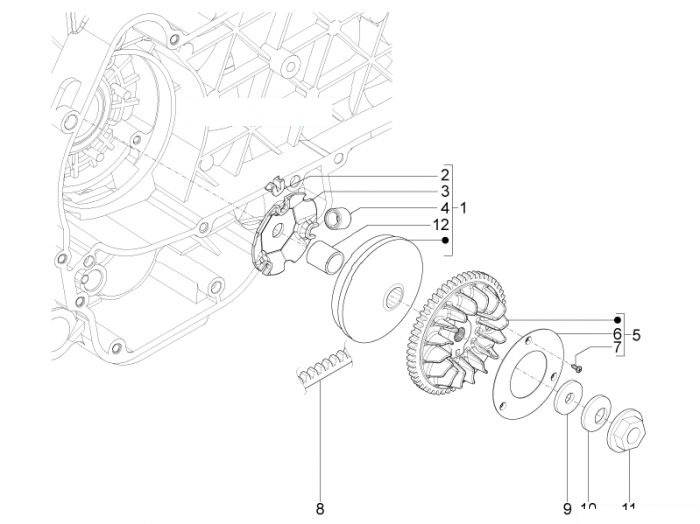 Piaggio Antriebsriemenscheibe TPH 125