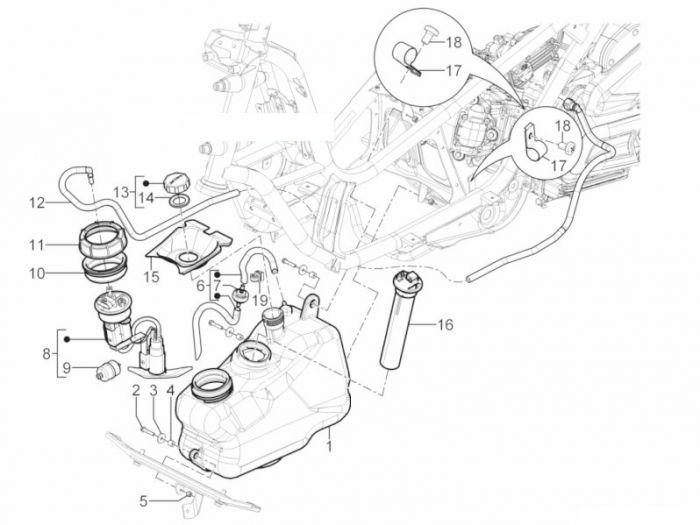 Piaggio MP3 YOUrban 300ie Sport Benzintank