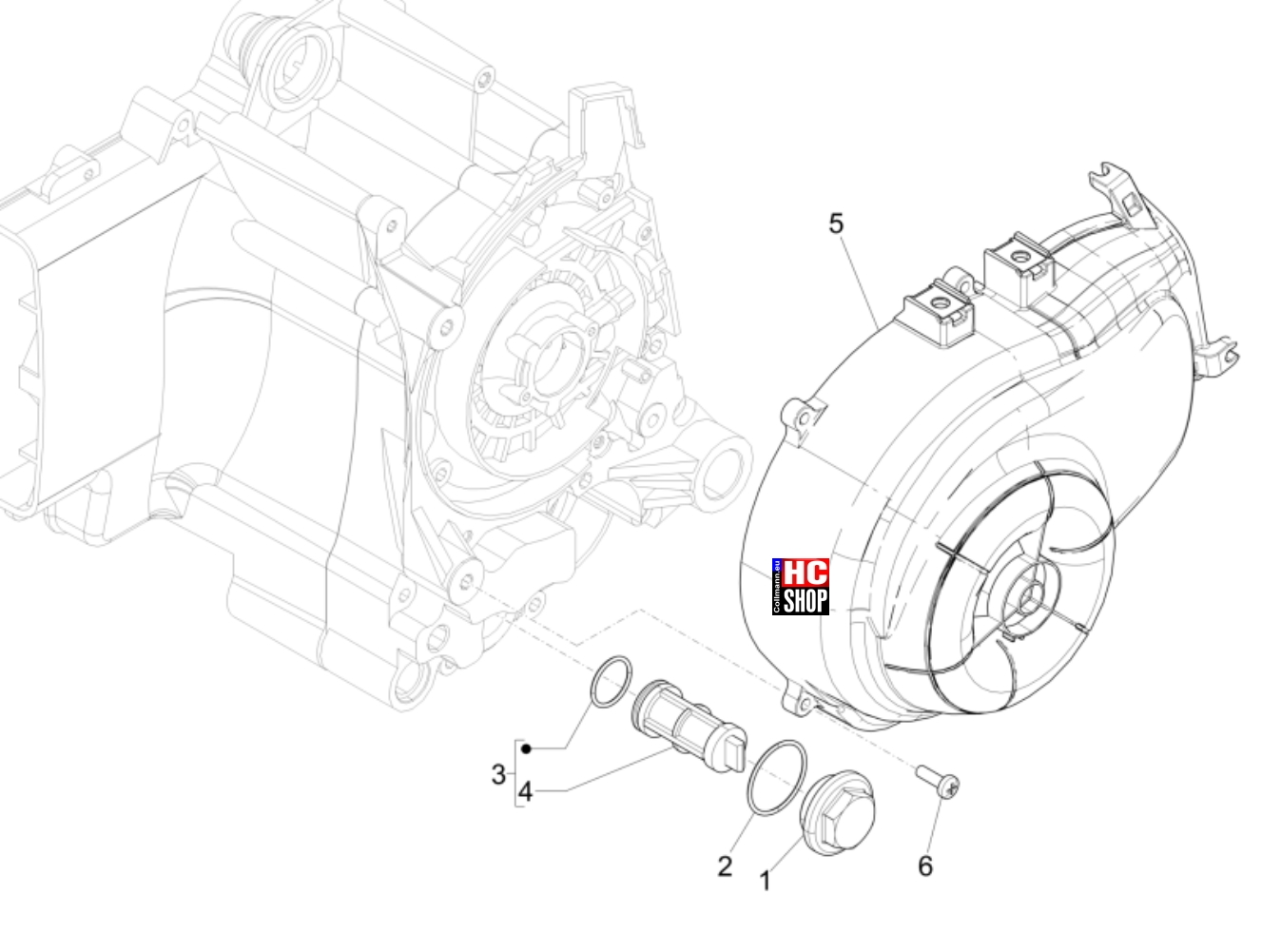 Piaggio Liberty 50 IGET E5 Motor Schwungraddeckel - Ölfilter