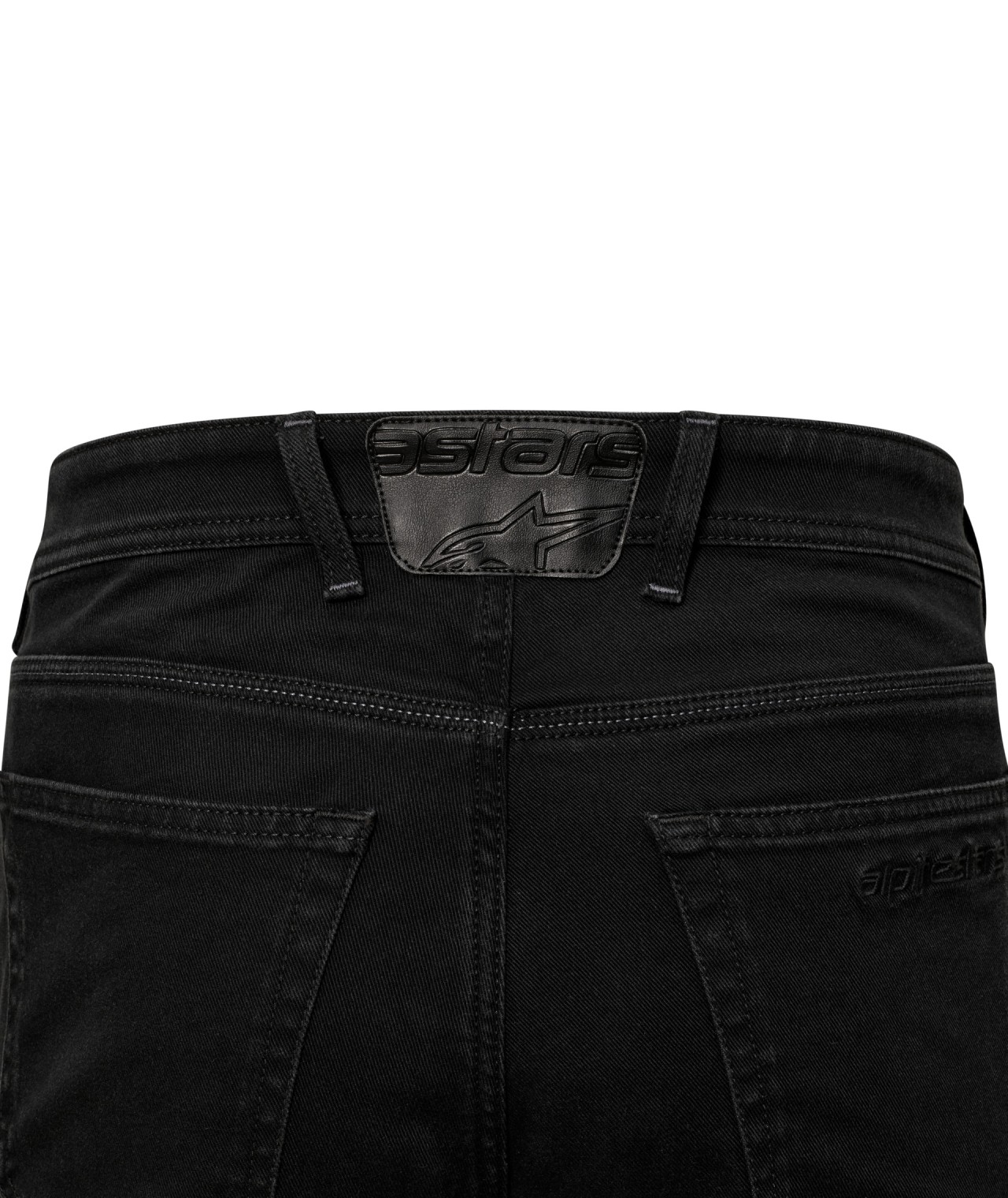 Aprilia Burnout Denim Jeans Herren, schwarz, mit Knieprotektoren