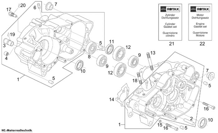 Aprilia Kurbelwellengehäuse Tuono 125