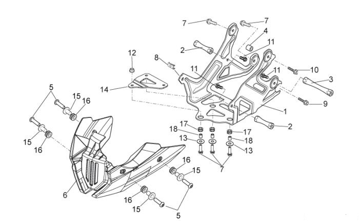 Aprilia Halterung Shiver GT 750